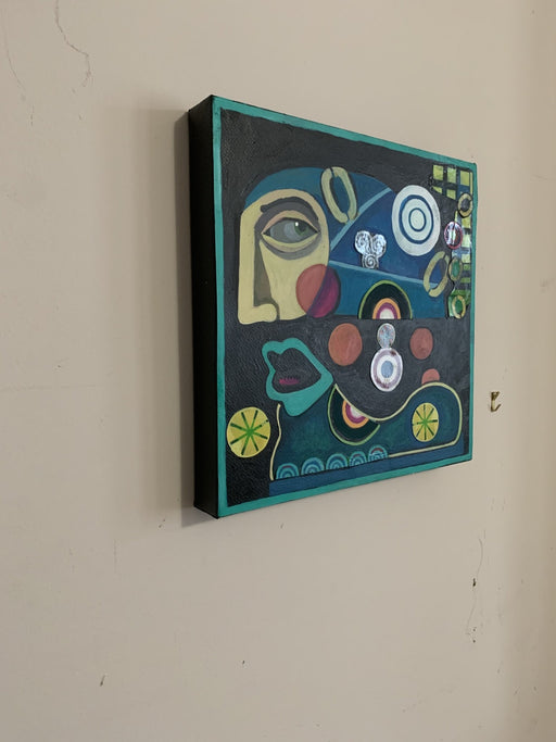 Blue Profile With Circles - Artfest Ontario - Sue Davies Art - Paintings