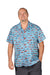Classic Cars Retro Pattern - Blue - Hawaiian Casual Shirt - Artfest Ontario - Joe-Feak - Clothing & Accessories