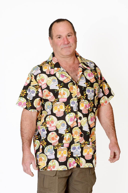 Day of the Dead Skull Pattern - Hawaiian Shirt - Artfest Ontario - Joe-Feak - Clothing & Accessories