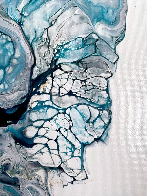 Fluid Blue and Black Diptych - Artfest Ontario - Love in Colour Art - Paintings