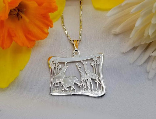 Giraffe & Elephant Necklace - Artfest Ontario - Delicate Touch Jewellery - Fine Jewellery