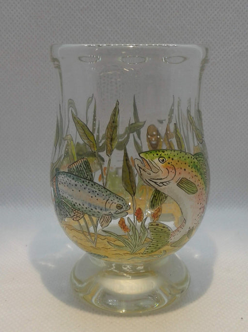 Sipping Glasses Hand Painted Trout - Artfest Ontario - Lukian Glass Studios - Glass Work
