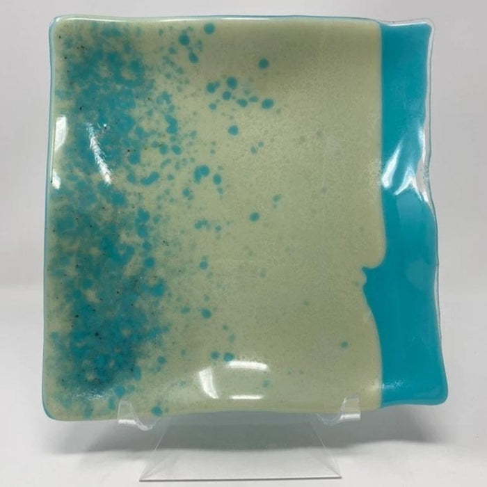 TURQUOISE SEASIDE DISH by Shardz Art Glass - Artfest Ontario