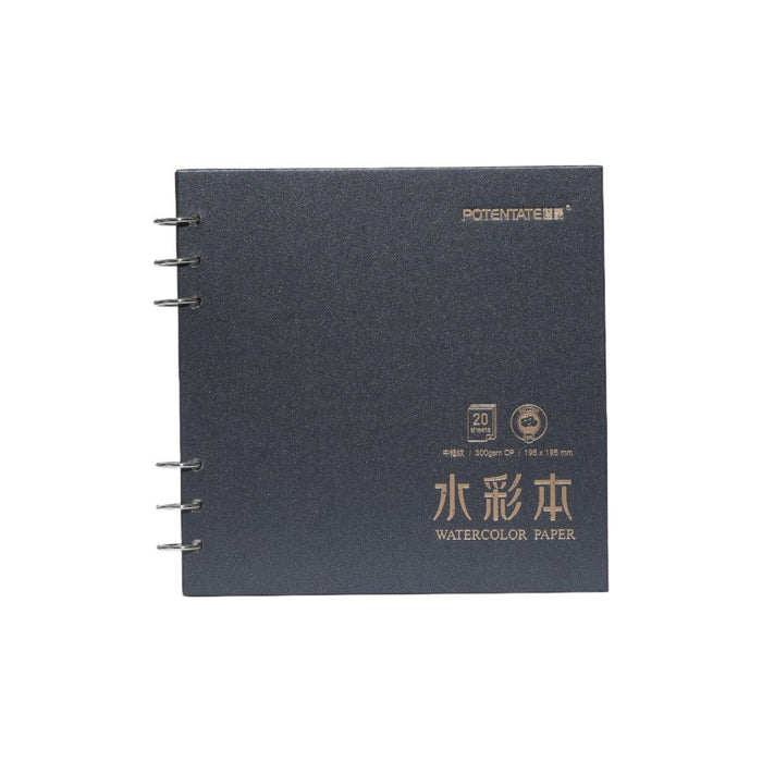 Spiral Bound Watercolour Book, 100% Cotton 195x195mm