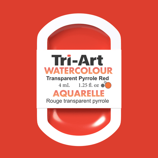 Tri-Art Water Colours - Transparent Pyrrole Red Medium - Artfest Ontario