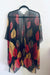 Black and Red Leaf Sheer Kimono - Artfest Ontario - Halina Shearman Designs - Sheer Kimono
