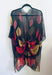 Black and Red Leaf Sheer Kimono - Artfest Ontario - Halina Shearman Designs - Sheer Kimono