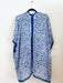Blue and White Small Floral Sheer Kimono - Artfest Ontario - Halina Shearman Designs - Sheer Kimono