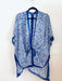Blue and White Small Floral Sheer Kimono - Artfest Ontario - Halina Shearman Designs - Sheer Kimono