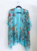 Bright Blue Floral Sheer Kimono - Artfest Ontario - Halina Shearman Designs - Sheer Kimono