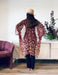 Burgundy and Tan Sheer Kimono - Artfest Ontario - Halina Shearman Designs - Sheer Kimono