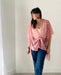 Candy Pink Mini Floral Sheer Kimono - Artfest Ontario - Halina Shearman Designs - Sheer Kimono