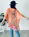 Coral Floral Sheer Kimono - Artfest Ontario - Halina Shearman Designs - Sheer Kimono