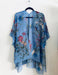 Dusty Blue Floral Sheer Kimono - Artfest Ontario - Halina Shearman Designs - Sheer Kimono