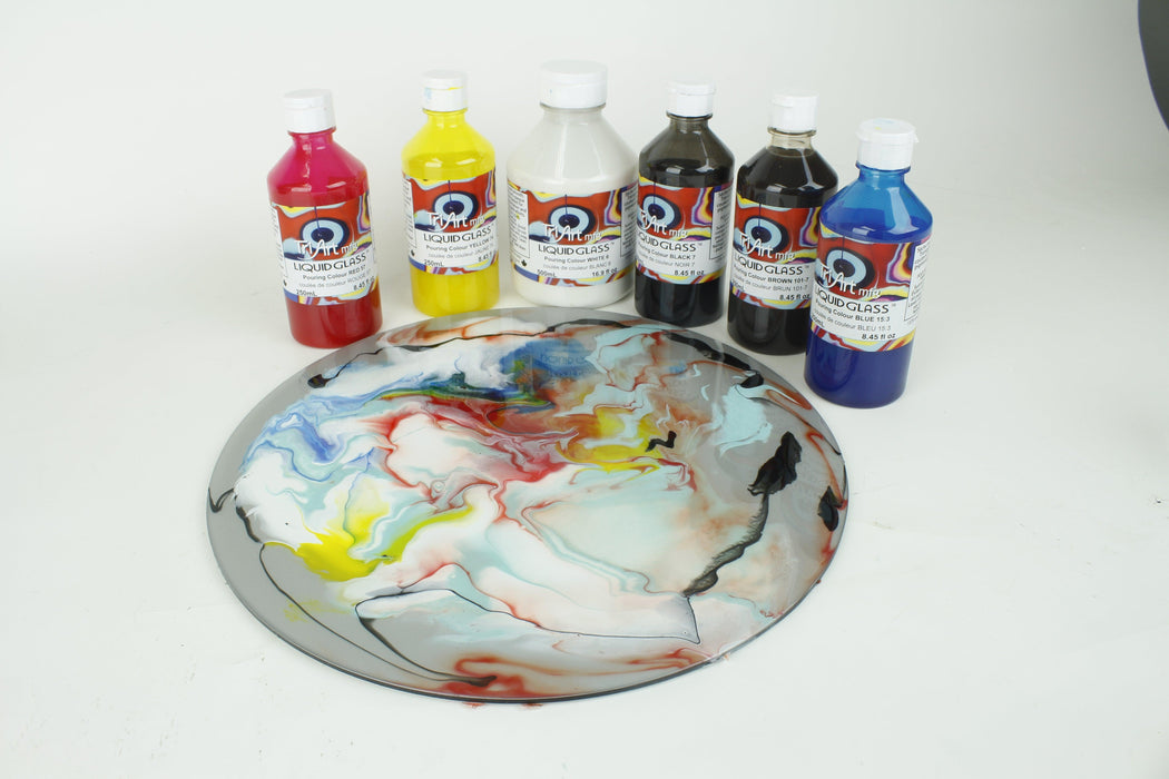 Liquid Glass - Pouring Colours - Black
