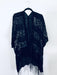 Grey and Black Animal Print Velvet Burnout Kimono - Artfest Ontario - Halina Shearman Designs - Velvet Kimono