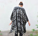 Grey and Black Southwestern Print Blanket Poncho - Artfest Ontario - Halina Shearman Designs - Oversized Kimono