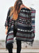 Grey and Burgundy Southwestern Print Blanket Poncho - Artfest Ontario - Halina Shearman Designs - Oversized Kimono