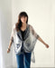 Grey and White Ultra Sheer Kimono - Artfest Ontario - Halina Shearman Designs - Sheer Kimono