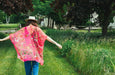 Hot Pink Tropical Floral Sheer Kimono - Artfest Ontario - Halina Shearman Designs - Sheer Kimono