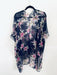 Navy and Pink Floral Sheer Kimono - Artfest Ontario - Halina Shearman Designs - Sheer Kimono