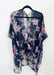 Navy and Pink Floral Sheer Kimono - Artfest Ontario - Halina Shearman Designs - Sheer Kimono