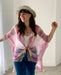 Pink and Yellow Ultra Sheer Kimono - Artfest Ontario - Halina Shearman Designs - Sheer Kimono