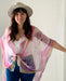 Pink and Yellow Ultra Sheer Kimono - Artfest Ontario - Halina Shearman Designs - Sheer Kimono