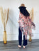 Pink Ikat Semi Sheer Kimono - Artfest Ontario - Halina Shearman Designs - Sheer Kimono