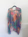 Purple and Orange Abstract Floral Sheer Kimono - Artfest Ontario - Halina Shearman Designs - Sheer Kimono