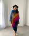 Rainbow Reversible Paisley Pashmina Draped Shawl - Artfest Ontario - Halina Shearman Designs - Draped Shawl