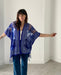 Royal Blue Sheer Burnout Kimono - Artfest Ontario - Halina Shearman Designs - Sheer Kimono