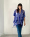 Royal Blue Sheer Burnout Kimono - Artfest Ontario - Halina Shearman Designs - Sheer Kimono