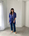 Royal Blue Sheer Burnout Kimono - Artfest Ontario - Halina Shearman Designs - Sheer Kimono