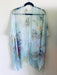 Soft Blue Floral Sheer Kimono - Artfest Ontario - Halina Shearman Designs - Sheer Kimono
