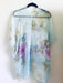 Soft Blue Floral Sheer Kimono - Artfest Ontario - Halina Shearman Designs - Sheer Kimono