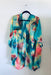 Teal Abstract Sheer Kimono - Artfest Ontario - Halina Shearman Designs - Sheer Kimono