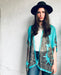 Turquoise Filigree Sheer Kimono - Artfest Ontario - Halina Shearman Designs - Sheer Kimono