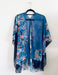Two Tone Blue Floral Sheer Kimono - Artfest Ontario - Halina Shearman Designs - Sheer Kimono