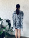 White, Black and Grey Floral Sheer Kimono - Artfest Ontario - Halina Shearman Designs - Sheer Kimono
