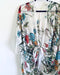 White Tropical Floral Sheer Kimono - Artfest Ontario - Halina Shearman Designs - Sheer Kimono