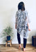 White with Black Flowers Sheer Kimono - Artfest Ontario - Halina Shearman Designs - Sheer Kimono