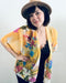 Yellow Floral Sheer Kimono - Artfest Ontario - Halina Shearman Designs - Sheer Kimono