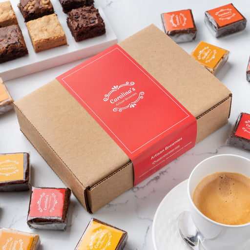 24 Snack Brownies - Kraft Box - Artfest Ontario - Carolina's Artisan Brownies - Brownie Box