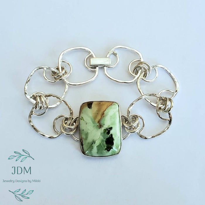 Chrome Chalcedony Link Bracelet - JDM Jewelry Designs by Mikki