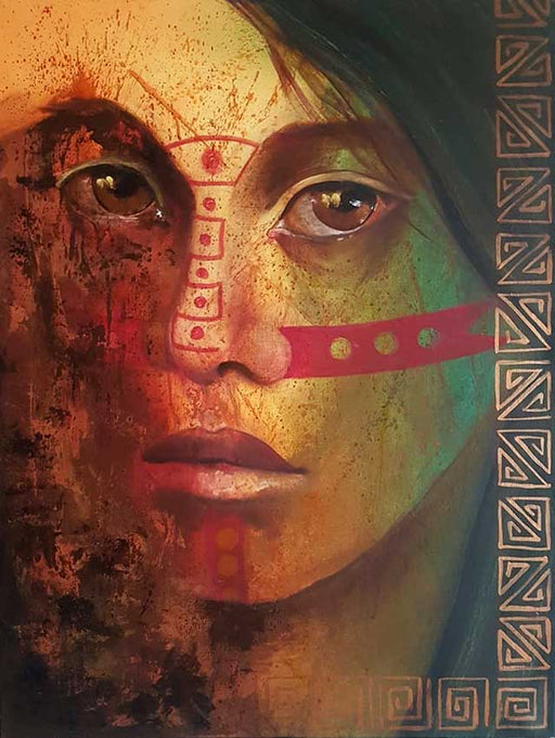 Amazona / Indigenous - Artfest Ontario - Alvaro Ortiz Quiroz - Paintings -Artwork - Sculpture