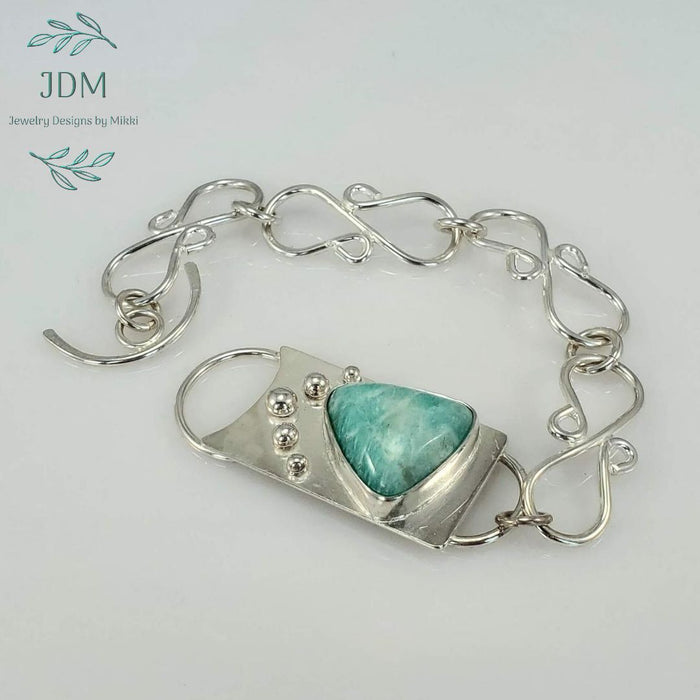Amazonite Link Bracelet -JDM Jewelry Designs by Mikki - Artfest Ontario - JDM - Jewelry Designs by Mikki - Jewelry & Accessories