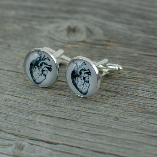 Anatomical heart Cuff links - Artfest Ontario - Lisa Young Design - Cuff Links