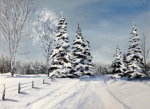 Art In A Box - Winter Trees - Artfest Ontario - Janet Liesemer's Art -