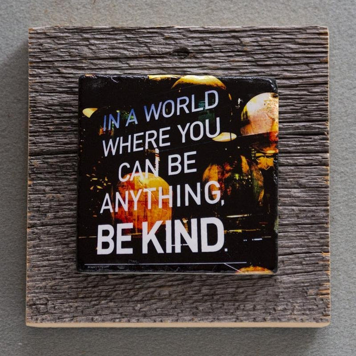 Be Kind - On Barn Board 0007 - Artfest Ontario - Art On Stone - Photography